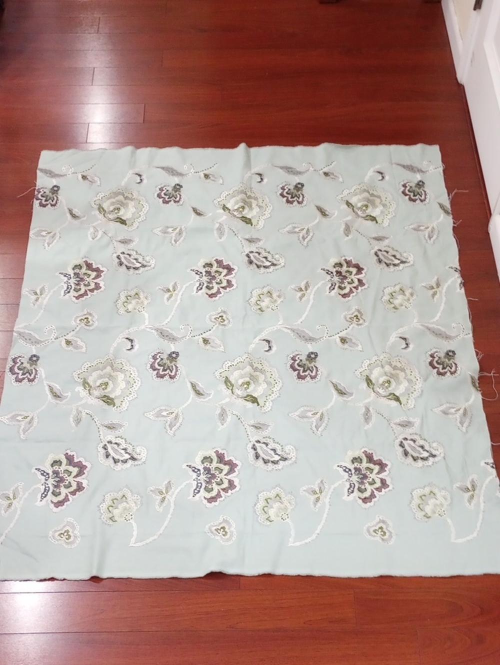 Woven Jacquard Floral Fabric Remnant